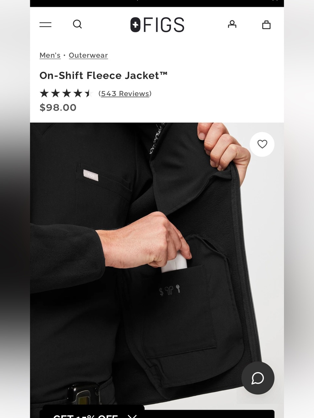 Figs On-Shift Fleece Jacket NEW - Picture 3 of 6